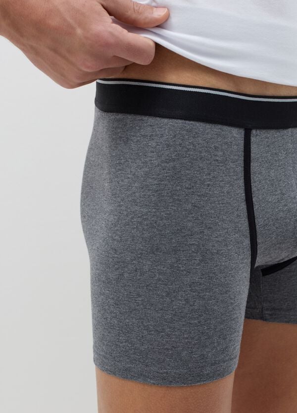 Ovs Tripack Boxer Midi In Cotone Stretch