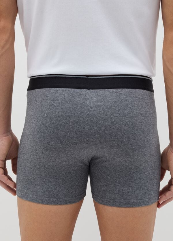 Ovs Tripack Boxer Midi In Cotone Stretch