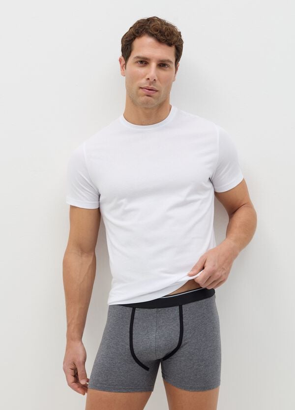 Ovs Tripack boxer midi in cotone stretch