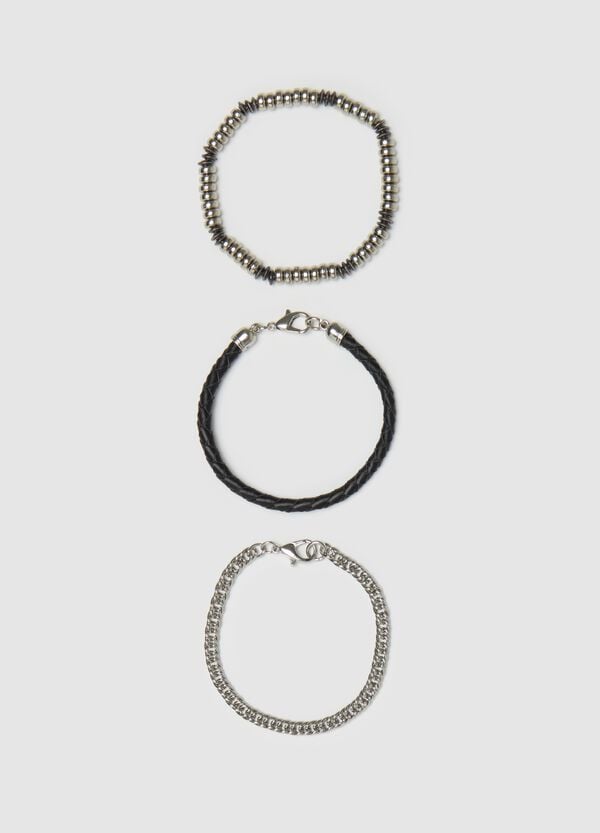Ovs Tripack bracciali in finitura argento