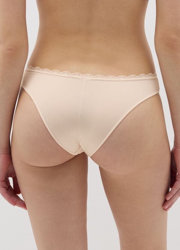 Ovs Tripack Brasiliani In Microfibra Con Pizzo