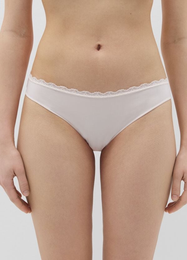 Ovs Tripack Brasiliani In Microfibra Con Pizzo