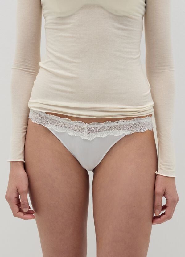 Ovs Tripack Brasiliani In Microfibra Con Pizzo