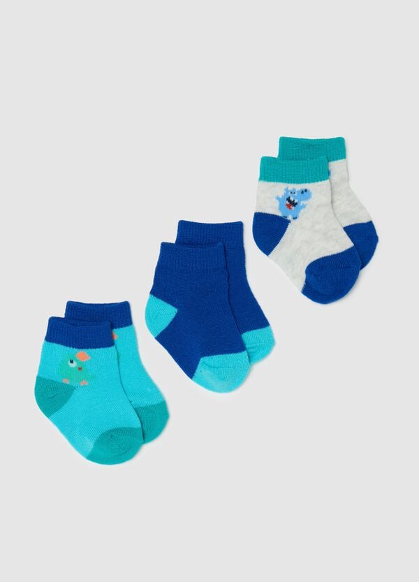 Ovs Tripack calze color block disegno animaletti