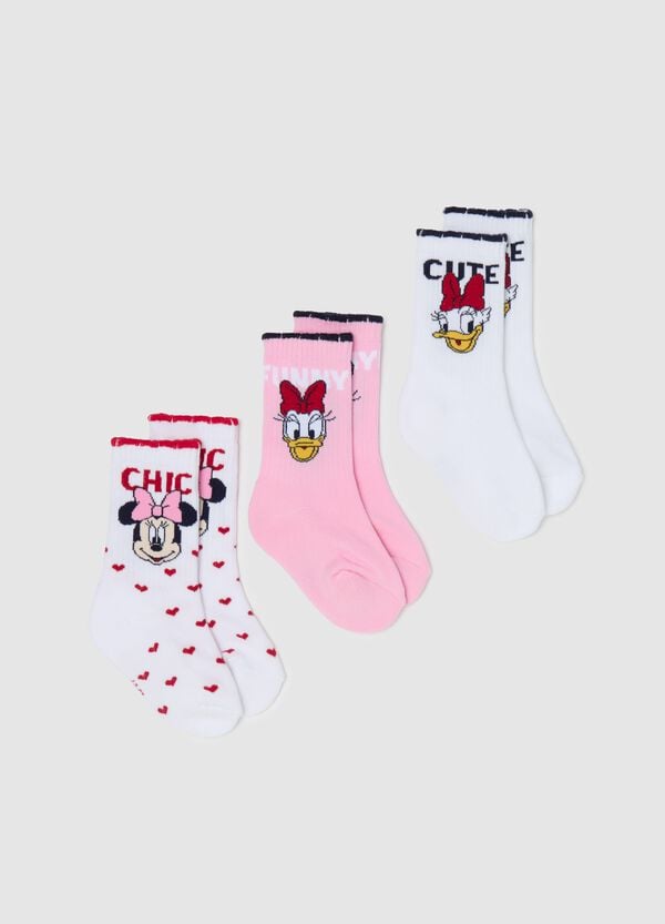 Ovs Tripack calze con disegno Paperina e Minnie