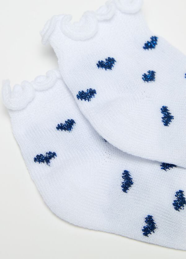 Ovs Tripack Calze Con Lurex Disegno Cuori