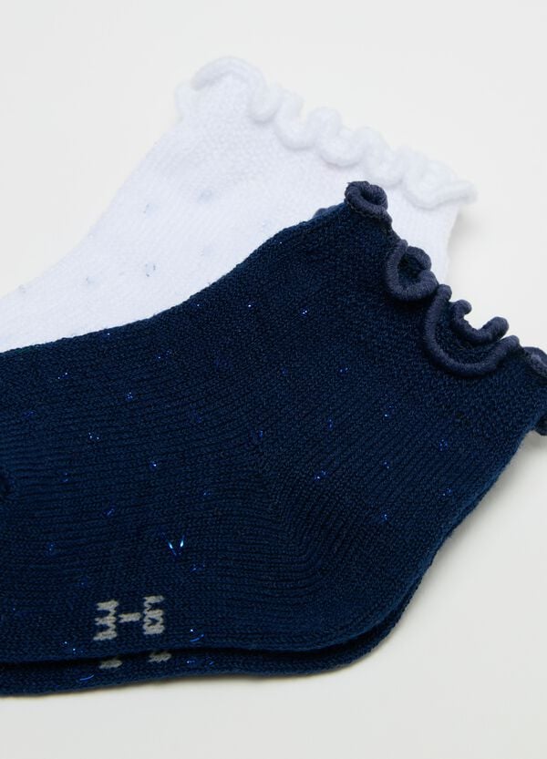 Ovs Tripack Calze Con Lurex Disegno Cuori