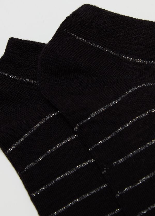 Ovs Tripack Calze Corte A Righe In Lurex