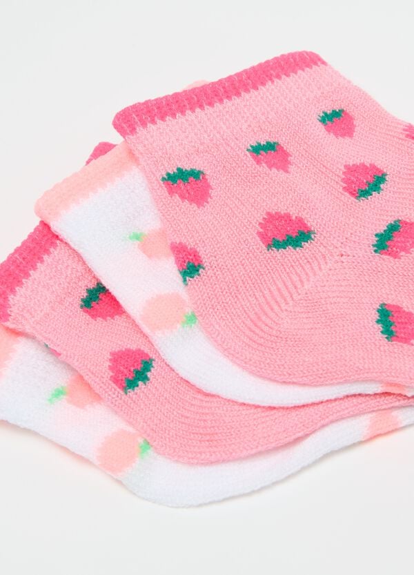 Ovs Tripack Calze Corte Con Disegno Frutta