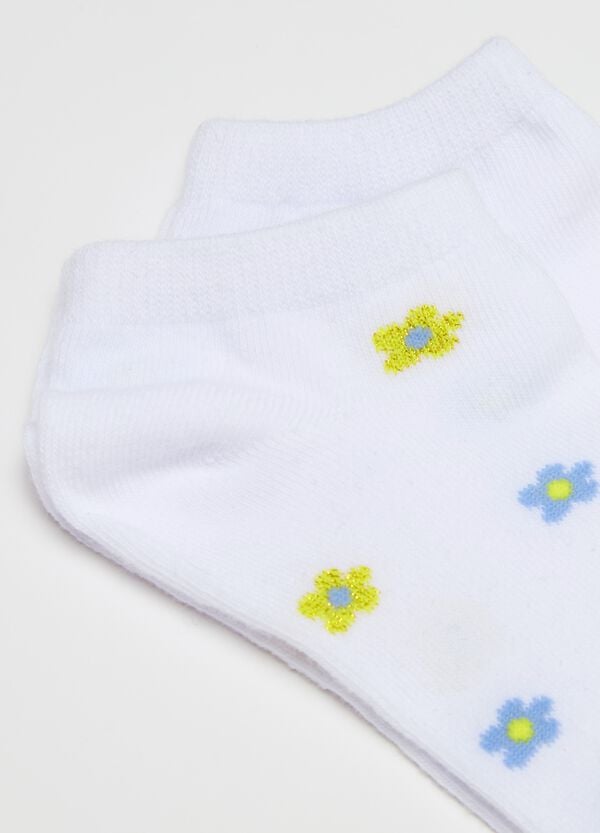 Ovs Tripack Calze Corte Con Fiorellini