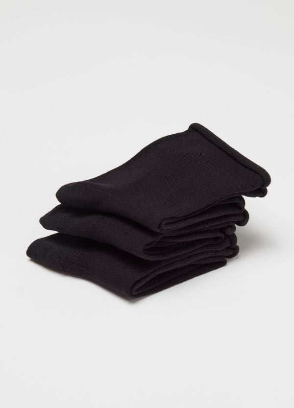 Ovs Tripack Calze Corte Con Piccolo Risvolto