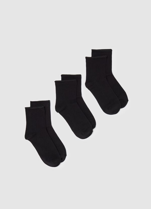 Ovs Tripack calze corte con piccolo risvolto