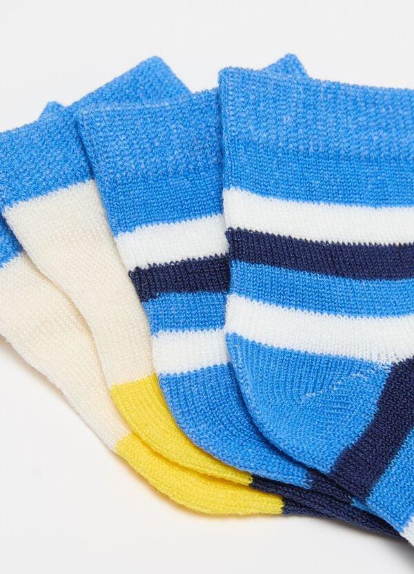 Ovs Tripack Calze Corte Disegno Righe E Balena