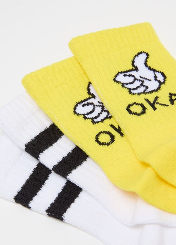 Ovs Tripack Calze Da Tennis Con Disegno Okay
