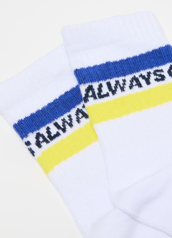 Ovs Tripack Calze Da Tennis Righe E Lettering