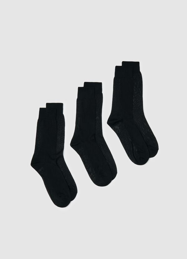 Ovs Tripack calze midi in filo di scozia