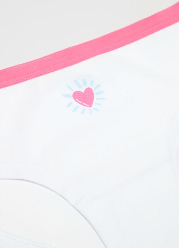 Ovs Tripack Culotte Con Stampa Cuori