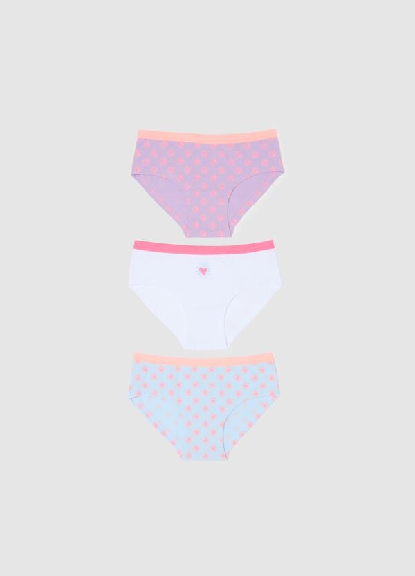 Ovs Tripack culotte con stampa cuori