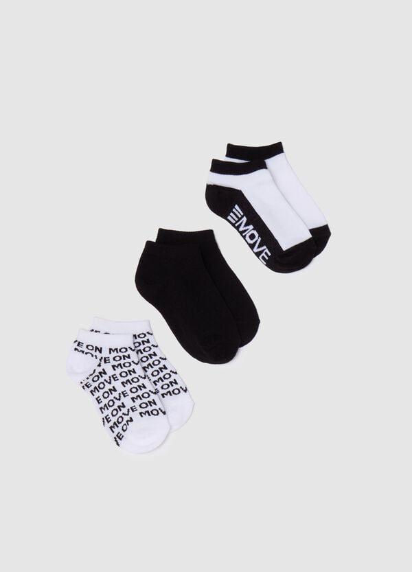 Ovs Tripack pariscarpa stretch con scritta "Move On"