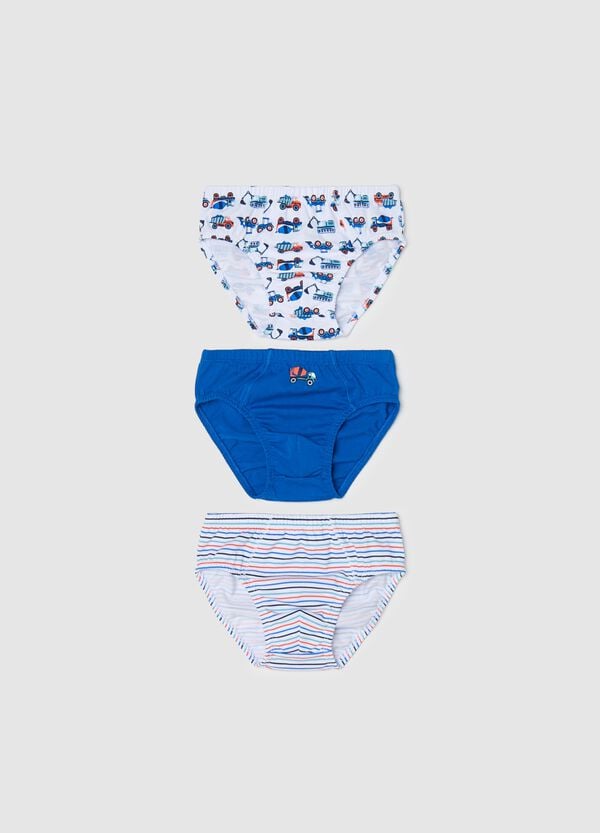 Ovs Tripack slip con stampa macchine da lavoro