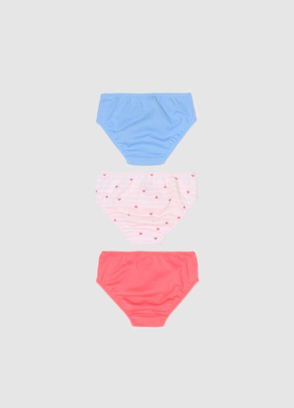 Ovs Tripack Slip In Cotone Con Fiocchetto E Stampa