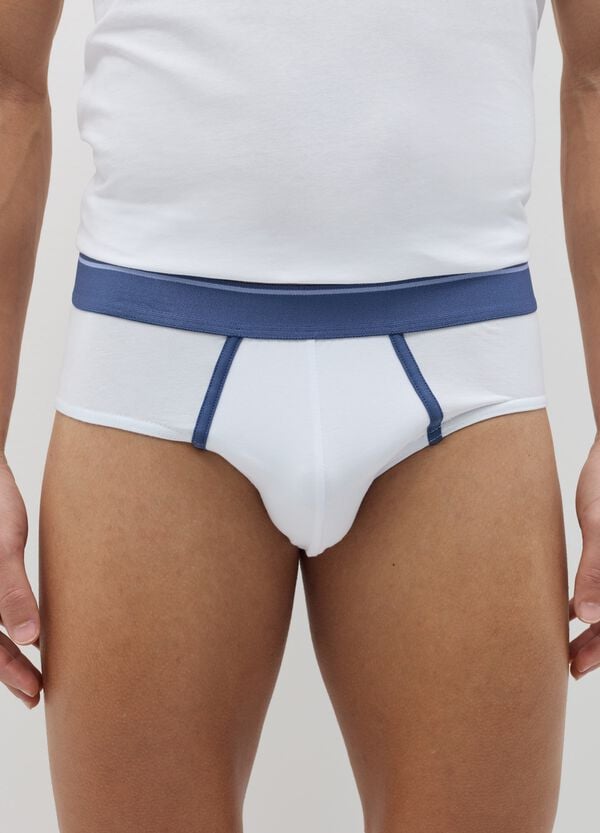 Ovs Tripack Slip In Cotone Stretch Con Piping