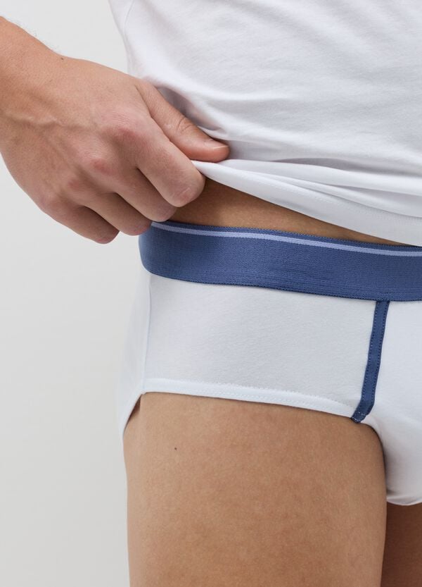 Ovs Tripack Slip In Cotone Stretch Con Piping