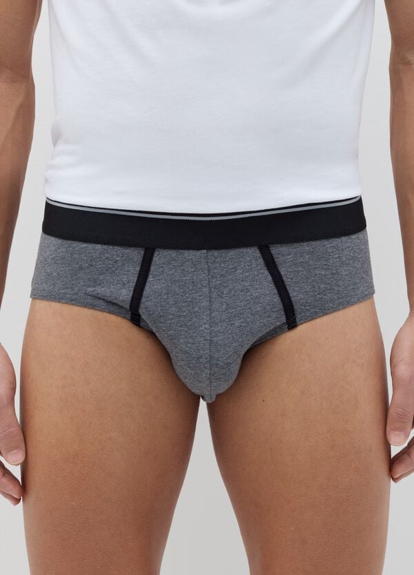 Ovs Tripack Slip In Cotone Stretch Con Piping