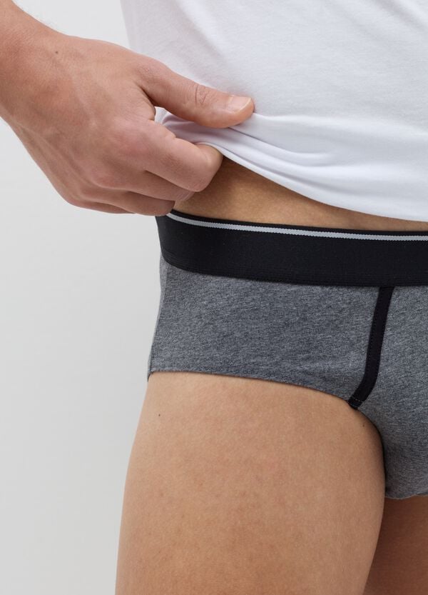 Ovs Tripack Slip In Cotone Stretch Con Piping