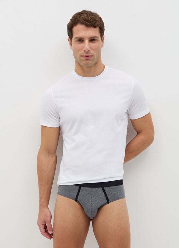 Ovs Tripack slip in cotone stretch con piping