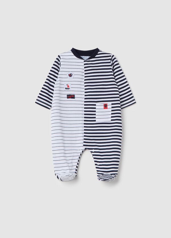 Ovs Tutina in cotone a righe con piedini