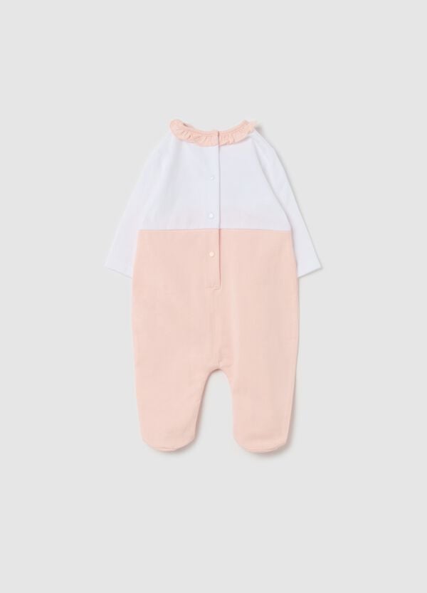 Ovs Tutina In Cotone Con Piedini E Ricamo Orsetta