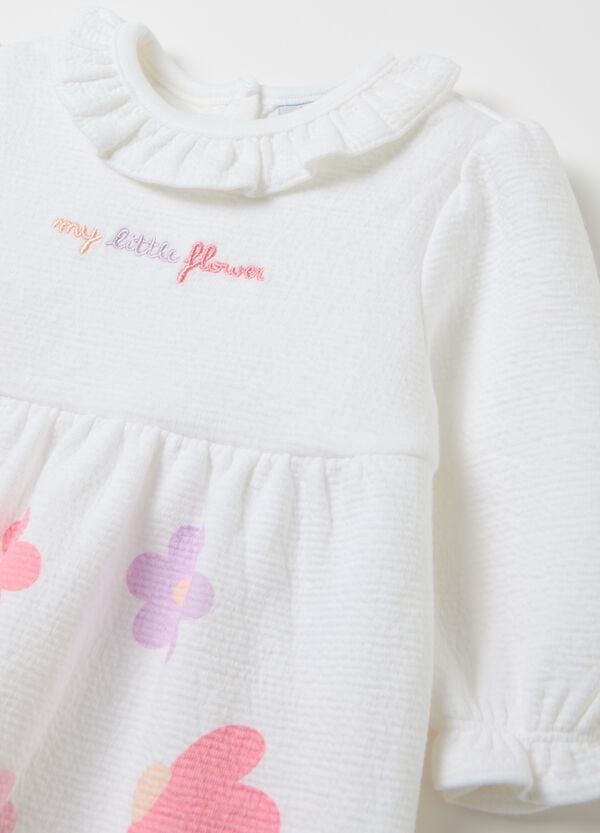 Ovs Tutina In Crêpe Con Ricamo "My Little Flower"