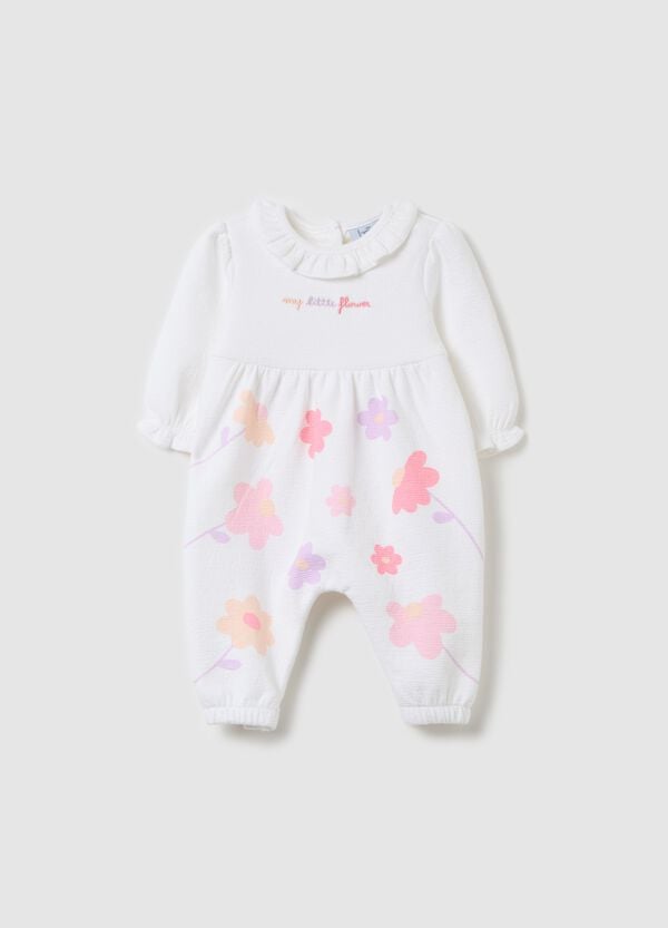 Ovs Tutina in crêpe con ricamo "My little flower"