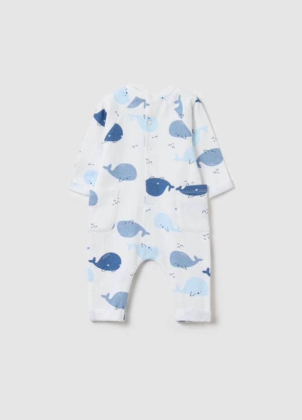 Ovs Tutina In French Terry Con Stampa Cetacei