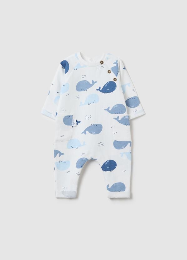 Ovs Tutina in French Terry con stampa cetacei