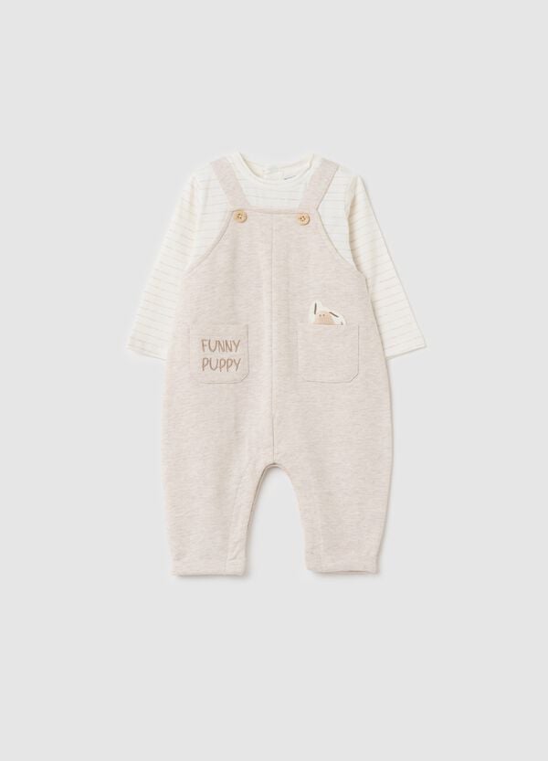 Ovs Tutina stile salopette in cotone "Funny Puppy"