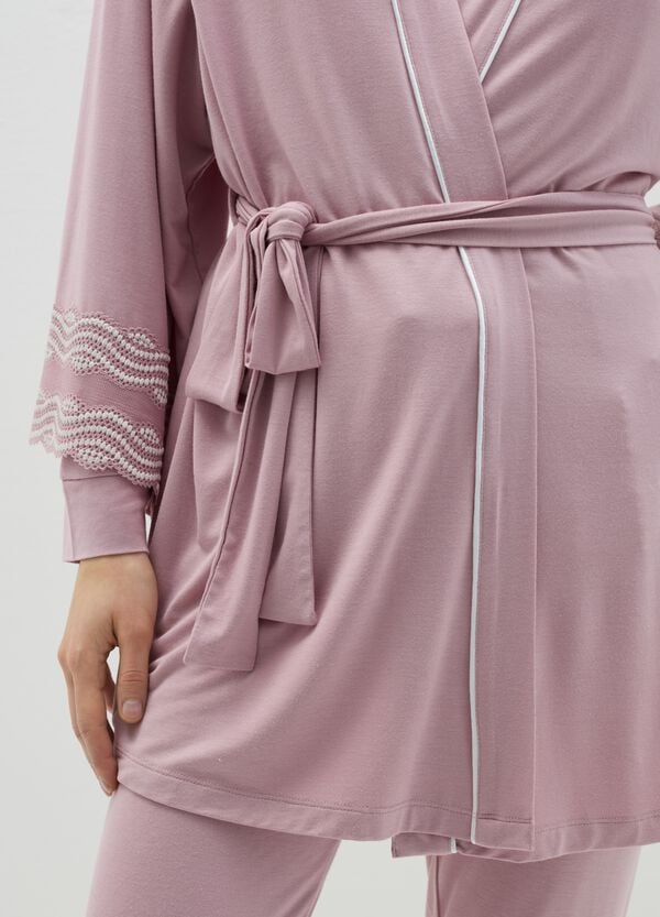 Ovs Vestaglia In Modal Con Dettagli A Contrasto