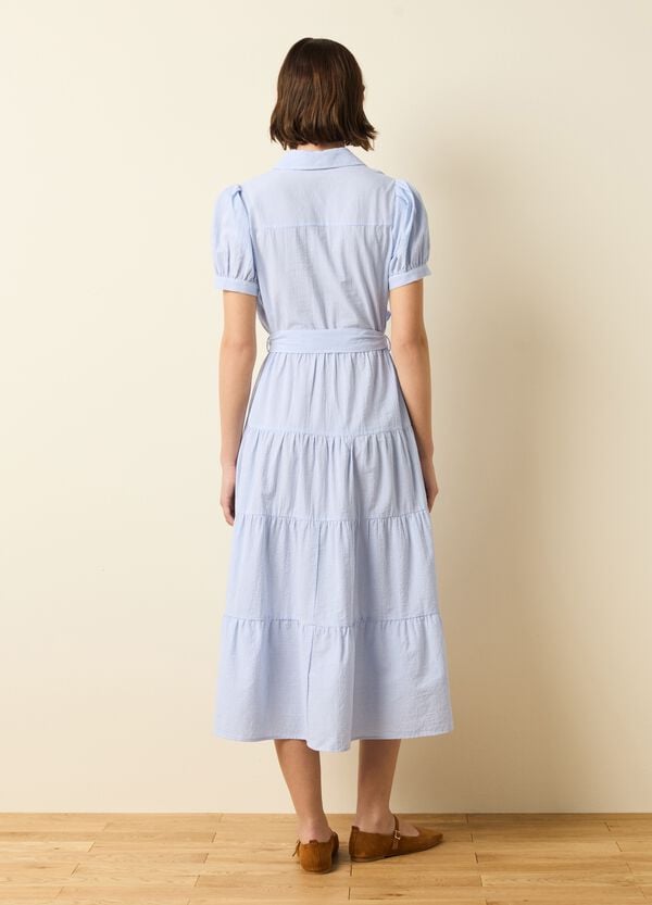 Ovs Vestito Chemisier A Balze Righe Sottili