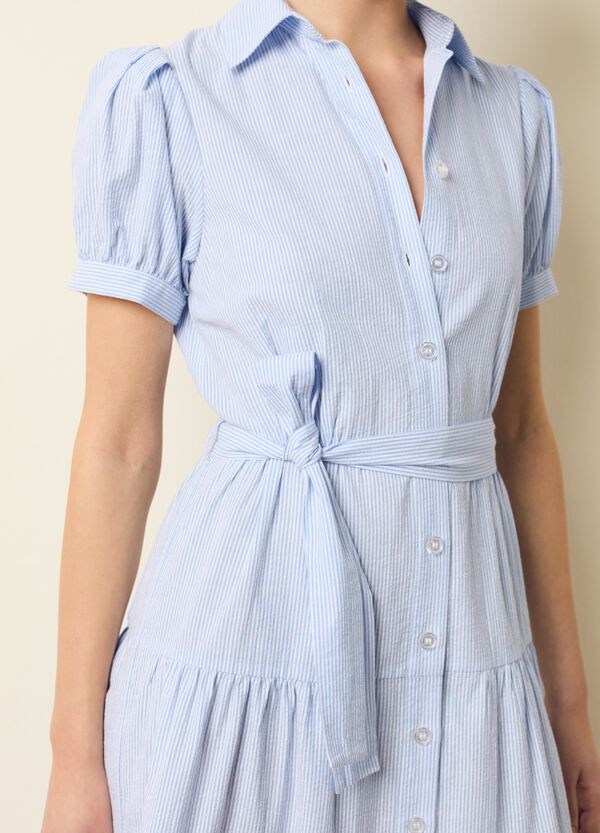 Ovs Vestito Chemisier A Balze Righe Sottili