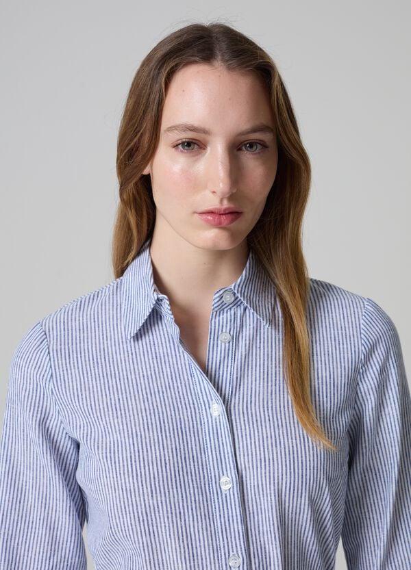 Ovs Vestito Chemisier A Righe Sottili Con Cintura