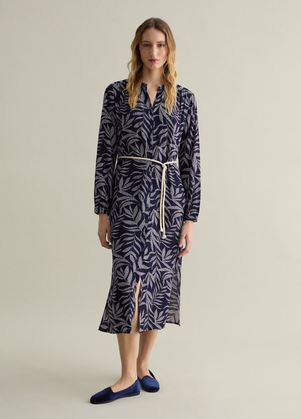 Ovs Vestito chemisier con cintura a cordino