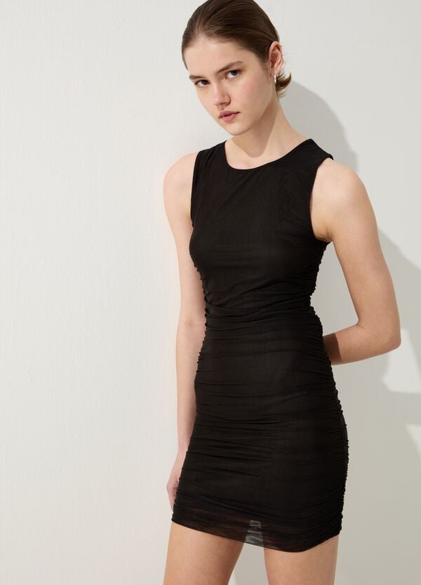 Ovs Vestito corto in mesh con arricciatura