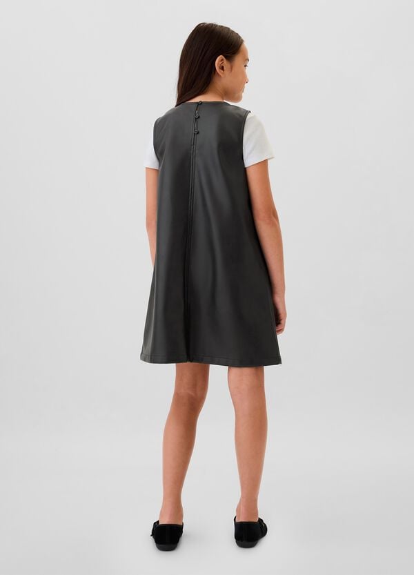 Ovs Vestito Corto Smanicato Effetto Lucido