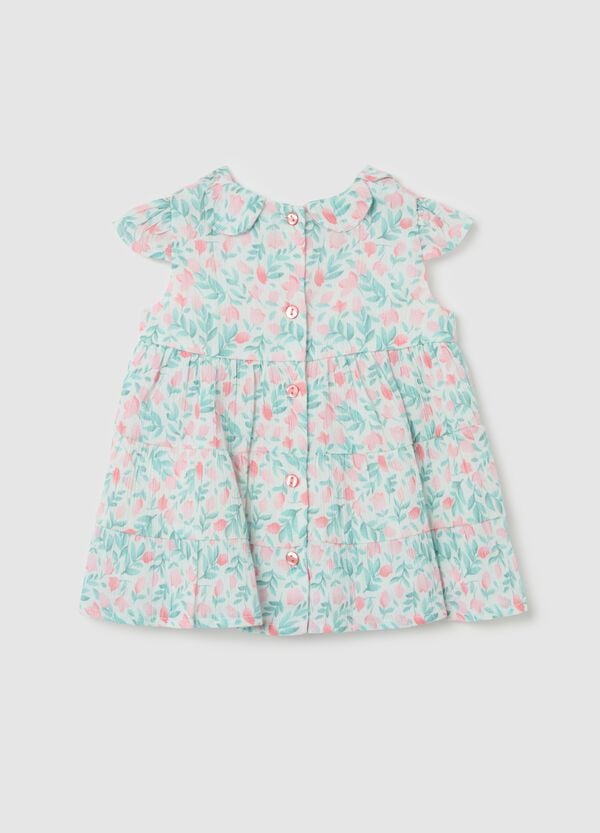 Ovs Vestito Crinkle Con Stampa Tulipani