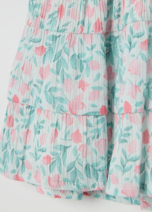 Ovs Vestito Crinkle Con Stampa Tulipani