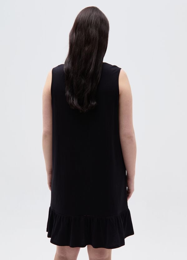 Ovs Vestito Essential Corto Con Balza Curvy