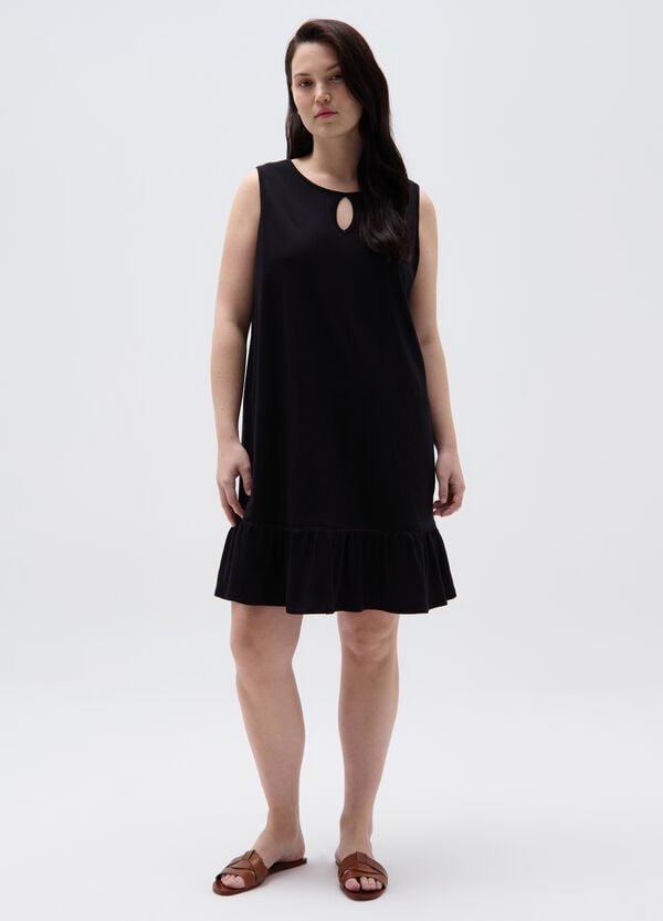 Ovs Vestito Essential corto con balza Curvy