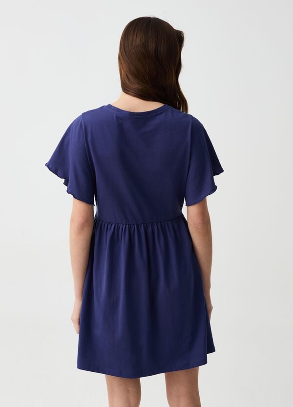 Ovs Vestito Essential Corto Con Maniche A Farfalla