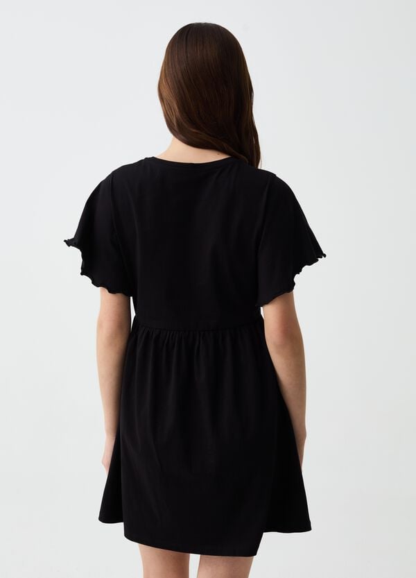 Ovs Vestito Essential Corto Con Maniche A Farfalla